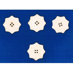 SKLEJKA #3mm Guzik 6,5cm / Cena 1szt ( nr.22 węższy rozstaw otworów ) , krawieckie, szycie